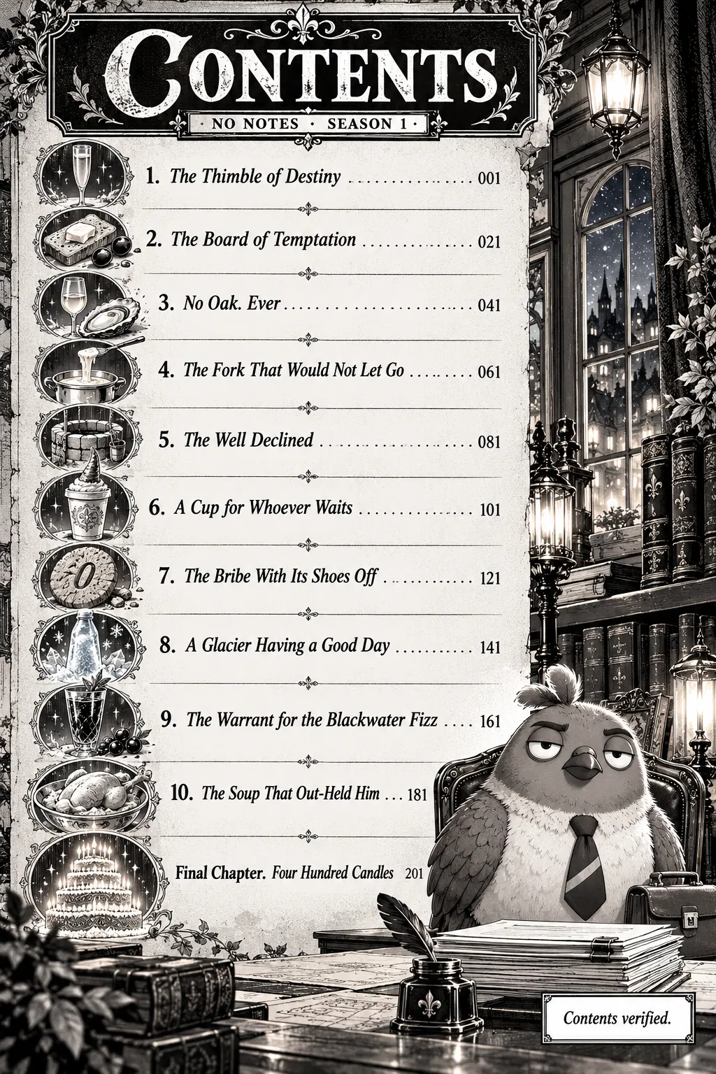 Contents page listing eleven chapters