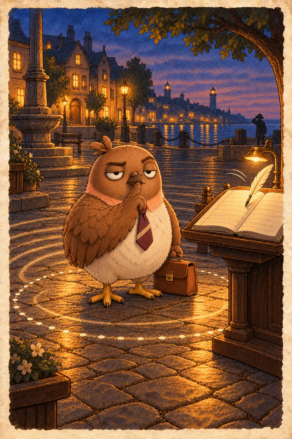 Storybook picture for the notice Mind What You Say.