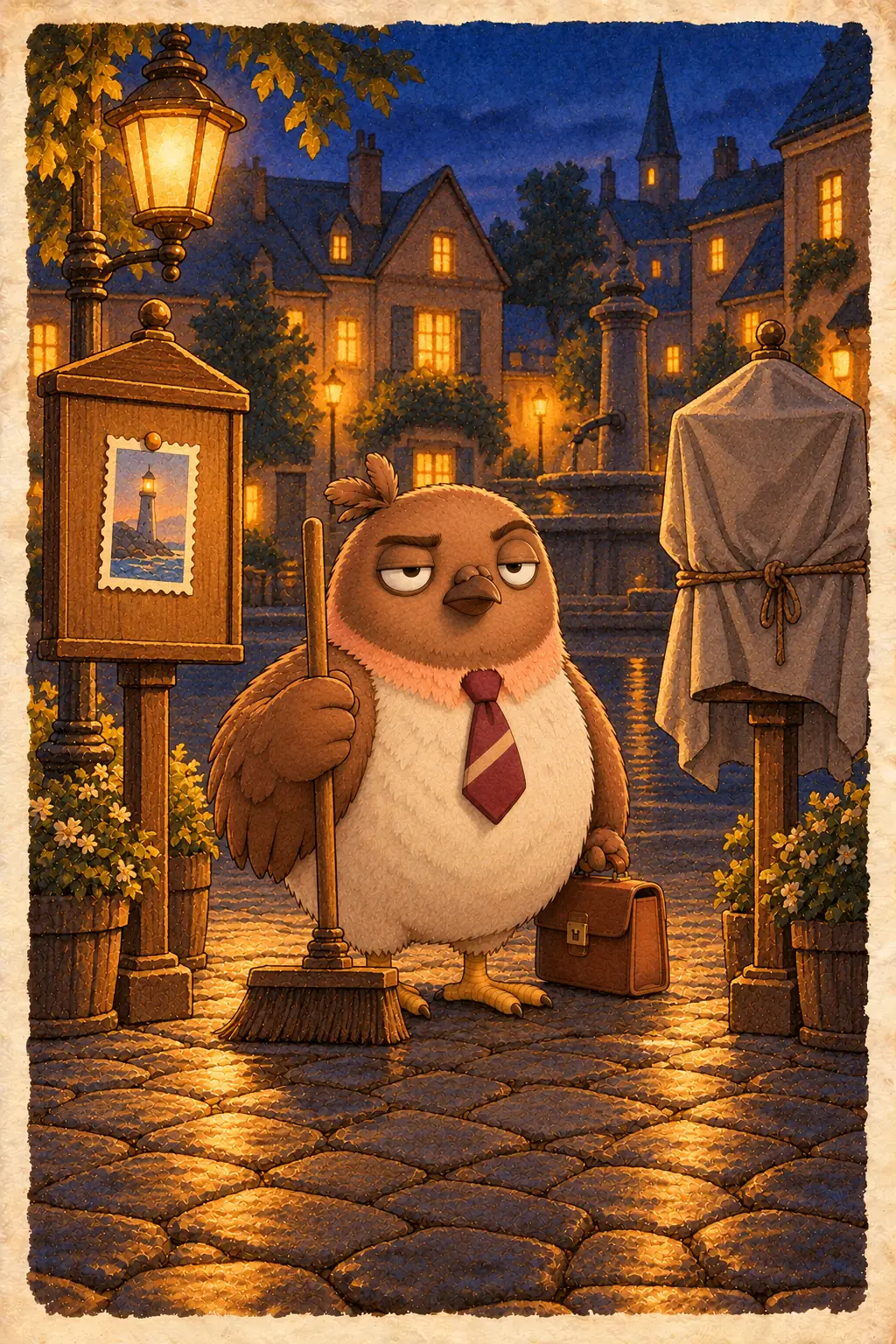 Storybook picture for the notice Mind Your Marks.