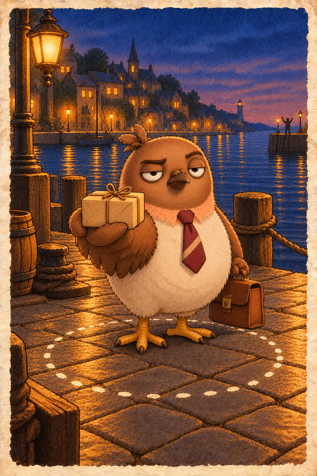 Storybook picture for the notice Hand It Over Properly.