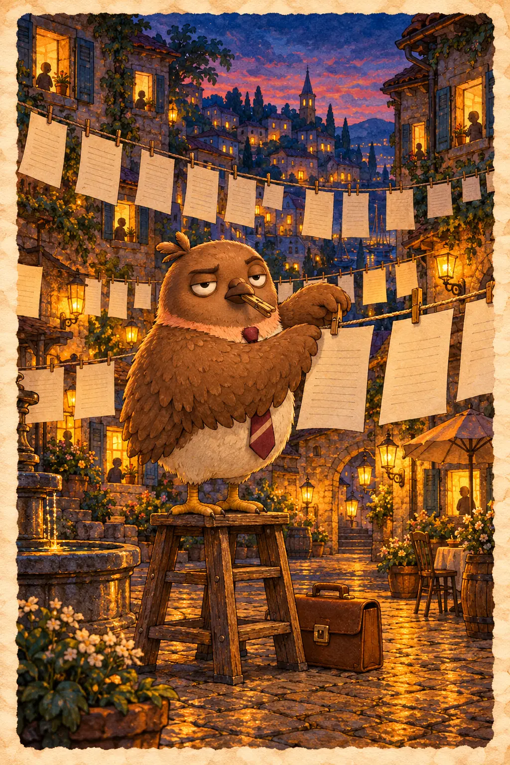 Storybook picture for the notice The Town Is Read in Public.