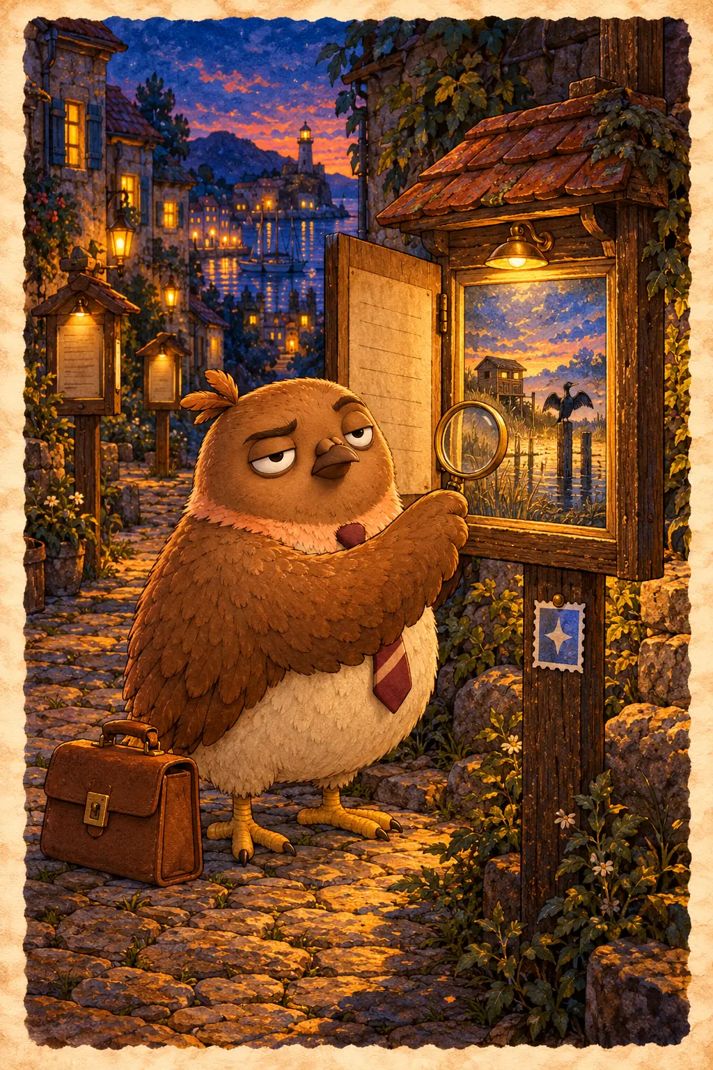Storybook picture for the notice Open the Picture.
