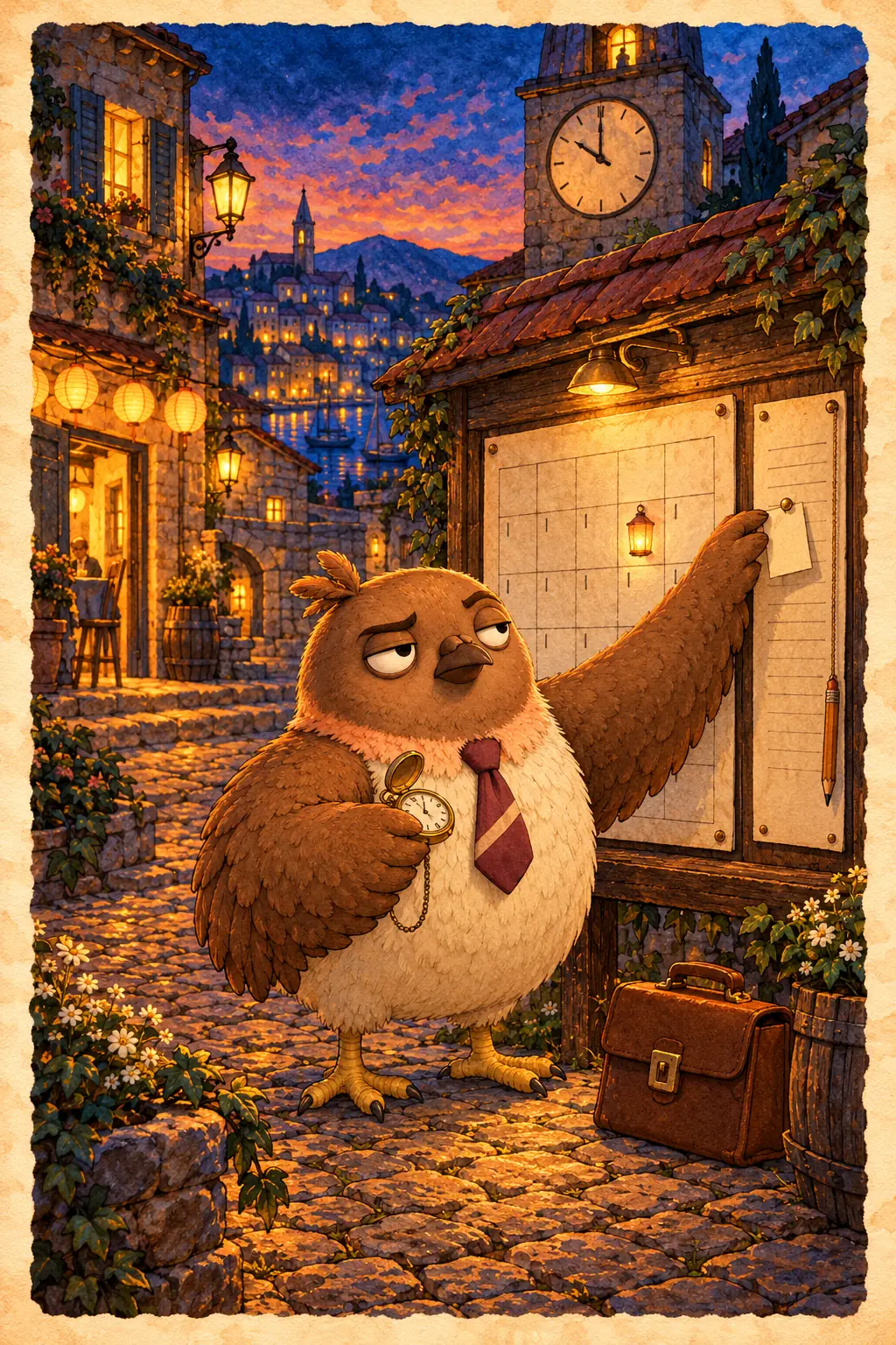 Storybook picture for the notice Check the Calendar.