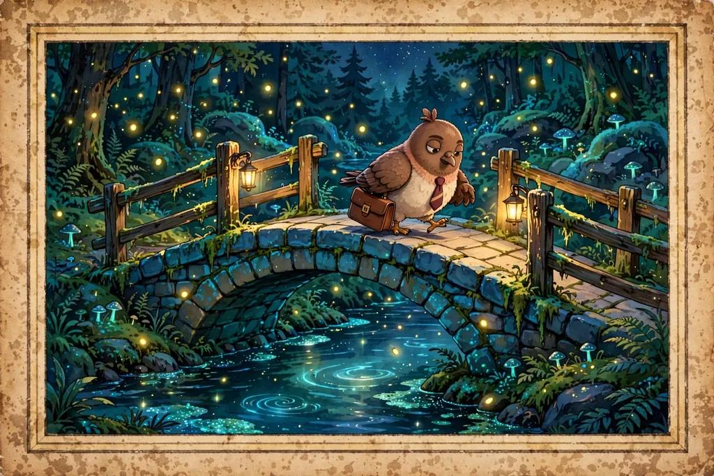 Storybook illustration of The Garrison Bridge