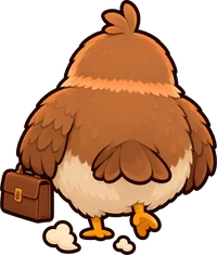 Dom Pidgey, leaving with his briefcase